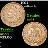 Image 1 : 1901 Indian Cent 1c Grades Select AU