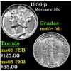 Image 1 : 1936-p Mercury Dime 10c Grades GEM+ FSB