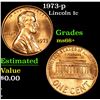 Image 1 : 1973-p Lincoln Cent 1c Grades GEM++ Unc