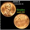 Image 1 : 1958-d Lincoln Cent 1c Grades GEM Unc RD