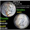 Image 1 : 1924-p Peace Dollar $1 Grades Select Unc