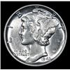 Image 2 : 1943-p Mercury Dime 10c Grades Select Unc