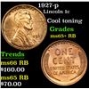 Image 1 : 1927-p Lincoln Cent 1c Grades Gem+ Unc RB