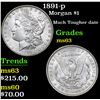 Image 1 : 1891-p Morgan Dollar $1 Grades Select Unc