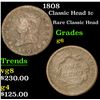 Image 1 : 1808 Classic Head Large Cent 1c Grades g+