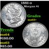 Image 1 : 1881-o Morgan Dollar $1 Grades Select+ Unc