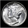 Image 2 : 1945-p Mercury Dime 10c Grades Choice+ Unc