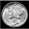Image 2 : 1941-d Mercury Dime 10c Grades Select+ Unc