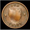 Image 3 : 1863 Our Union Civil War Token 1c Grades f+