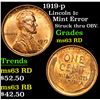 Image 1 : 1919-p Lincoln Cent 1c Grades Select Unc RD