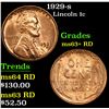 Image 1 : 1929-s Lincoln Cent 1c Grades Select+ Unc RD