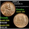 Image 1 : 1931-p Lincoln Cent 1c Grades Choice+ Unc BN