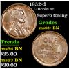 Image 1 : 1932-d Lincoln Cent 1c Grades Select+ Unc BN