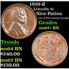 Image 1 : 1916-d Lincoln Cent 1c Grades Select+ Unc BN