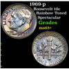 Image 1 : 1969-p Roosevelt Dime 10c Grades Select+ Unc