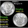Image 1 : 1880-s Morgan Dollar $1 Grades Select Unc+ PL