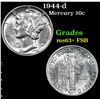 Image 1 : 1944-d Mercury Dime 10c Grades Select Unc+ FSB
