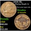 Image 1 : 1858 SL Flying Eagle Cent 1c Grades vf details