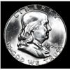 Image 2 : 1958-p Franklin Half Dollar 50c Grades Choice Unc