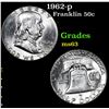 Image 1 : 1962-p Franklin Half Dollar 50c Grades Select Unc