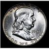 Image 2 : 1957-p Franklin Half Dollar 50c Grades Choice Unc