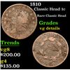 Image 1 : 1810 Classic Head Large Cent 1c Grades vg details