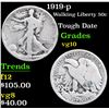 Image 1 : 1919-p Walking Liberty Half Dollar 50c Grades vg+