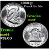 Image 1 : 1960-p Franklin Half Dollar 50c Grades Select+ Unc