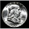 Image 2 : 1958-p Franklin Half Dollar 50c Grades Unc Details