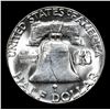 Image 3 : 1958-p Franklin Half Dollar 50c Grades Unc Details