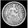 Image 2 : 1854-p Seated Liberty Half Dime 1/2 10c Grades vf+