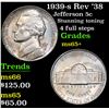 Image 1 : 1939-s Rev '38 Jefferson Nickel 5c Grades GEM+ Unc