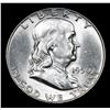 Image 2 : 1950-p Franklin Half Dollar 50c Grades Select Unc FBL