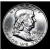 Image 2 : 1958-d Franklin Half Dollar 50c Grades Choice Unc+ FBL