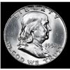 Image 2 : 1952-d Franklin Half Dollar 50c Grades Select Unc+ FBL