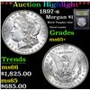 Image 1 : ***Auction Highlight*** 1897-s Morgan Dollar $1 Graded GEM+ Unc By USCG (fc)