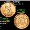 Image 1 : 1910-p . . Lincoln Cent 1c Grades Select Unc RD