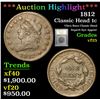 Image 1 : ***Auction Highlight*** 1812 Classic Head Large Cent 1c Graded vf+ By USCG (fc)