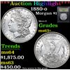 Image 1 : ***Auction Highlight*** 1880-o Morgan Dollar $1 Graded Select+ Unc By USCG (fc)