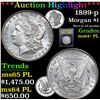 Image 1 : ***Auction Highlight*** 1899-p Morgan Dollar $1 Graded Choice Unc+ PL By USCG (fc)