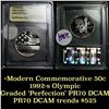 Image 1 : 1992-s Olympic Modern Commem Half Dollar 50c Graded GEM++ Proof Deep Cameo By USCG