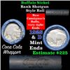 Image 1 : Buffalo Nickel Shotgun Roll in Old Bank Style Wrapper 1925 & d Mint Ends (fc)