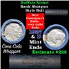 Image 1 : Buffalo Nickel Shotgun Roll in Old Bank Style Wrapper 1926 & d Mint Ends (fc)