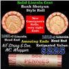 Image 1 : Mixed small cents 1c orig shotgun roll, 1919-s Wheat Cent, 1931-s Wheat Cent other end