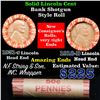 Image 1 : Mixed small cents 1c orig shotgun roll, 1918-d Wheat Cent, 1931-s Wheat Cent other end