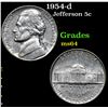 Image 1 : 1954-d Jefferson Nickel 5c Grades Choice Unc