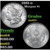 Image 1 : 1881-o Morgan Dollar $1 Grades Select+ Unc