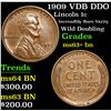 Image 1 : 1909 VDB DDO Lincoln Cent 1c Grades Select+ Unc BN