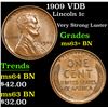 Image 1 : 1909 VDB Lincoln Cent 1c Grades Select+ Unc BN
