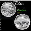 Image 1 : 1923-p Buffalo Nickel 5c Grades f+